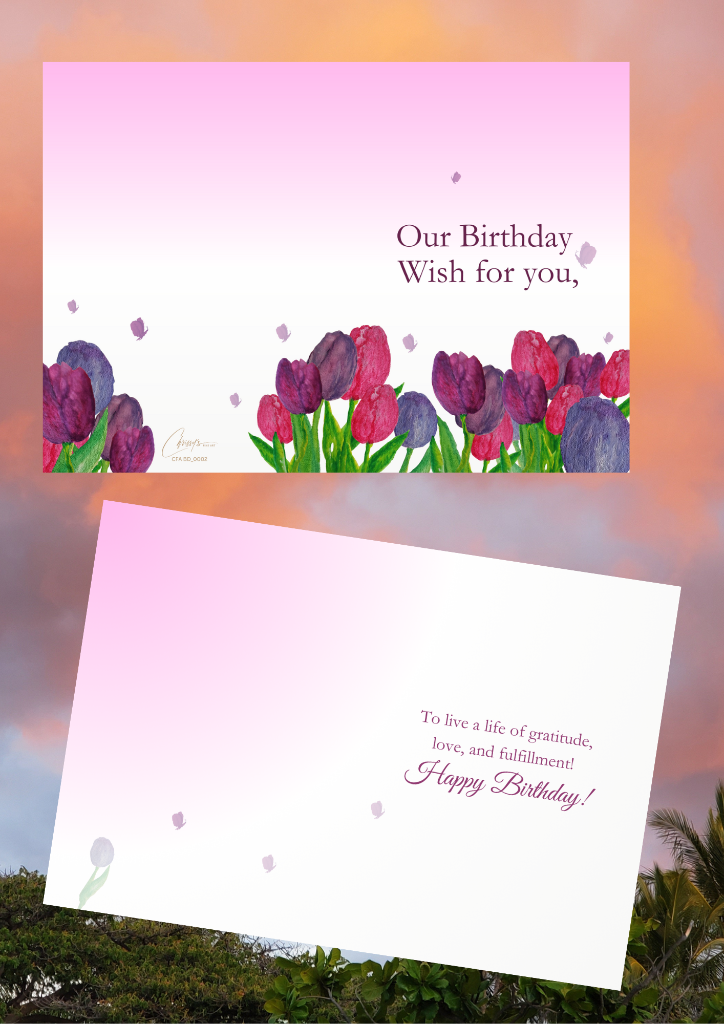 Birthday Wishes! Assorted Boxed Greeting Cards! 6 - Count