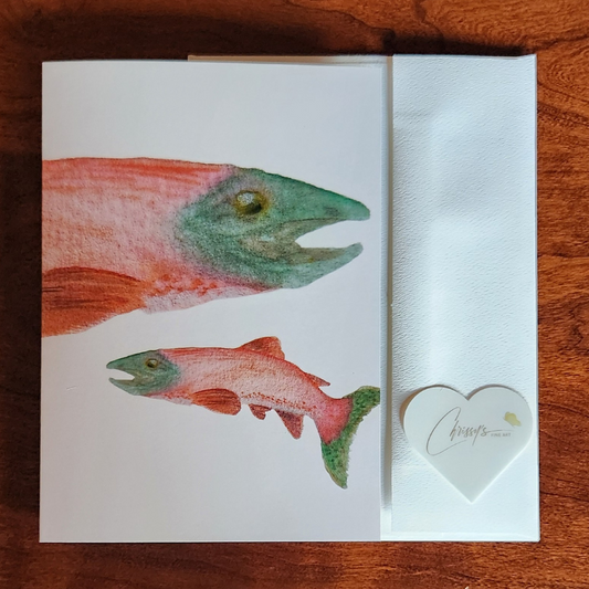 Sockeye Salmon Stay Together! Alaska's Beauty Greeting Card