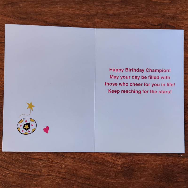 Soccer Champion! Birthday Day Greeting Card