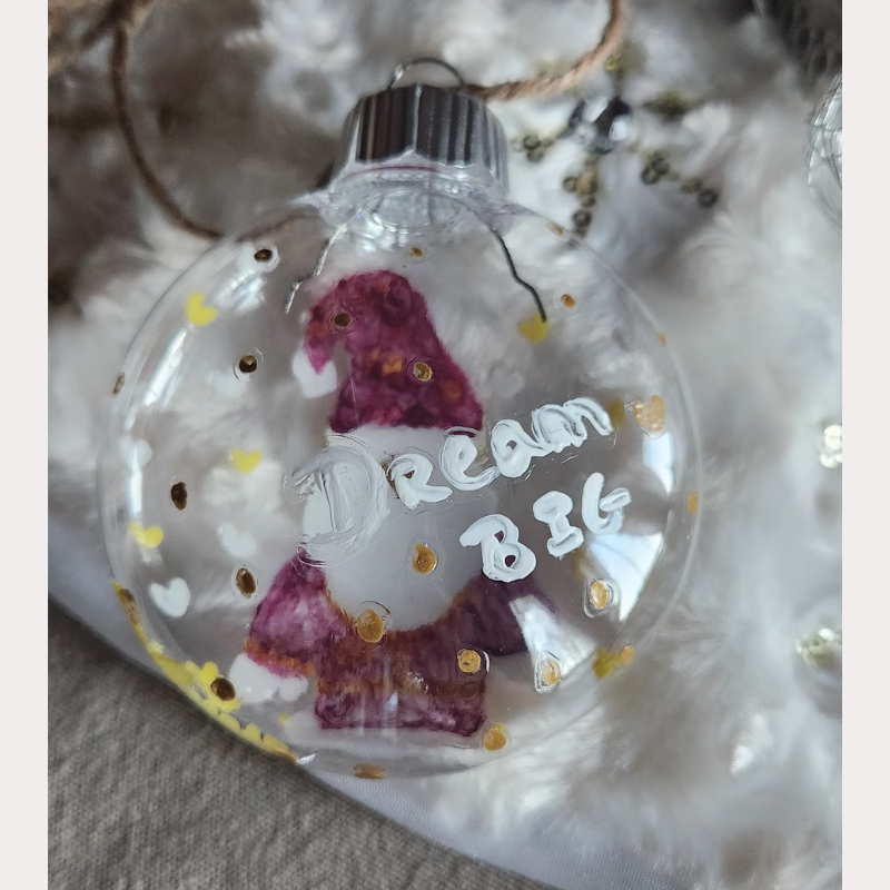 Dreamy Gnome Dream Big Disc Ornament!