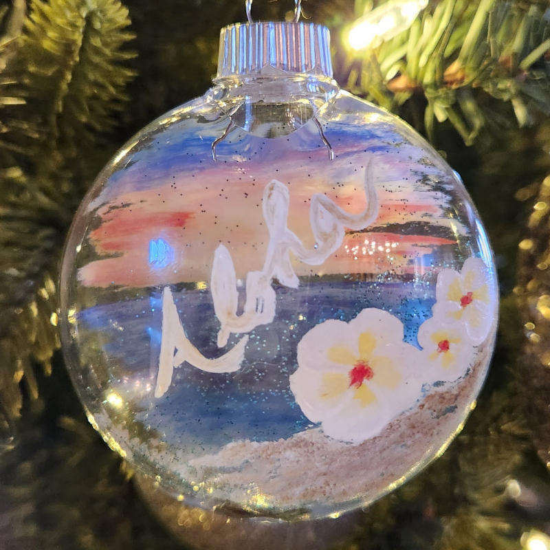 Hawaiian Sunset Disc Ornament!