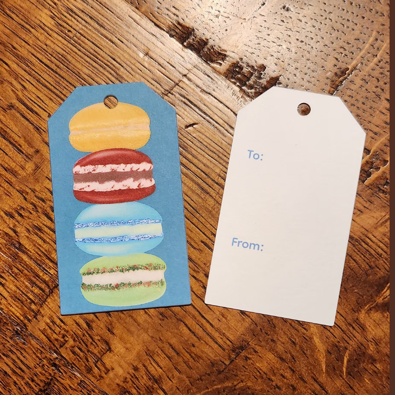 Holiday Macaroons! Holiday Gift Tag Package 3 Count