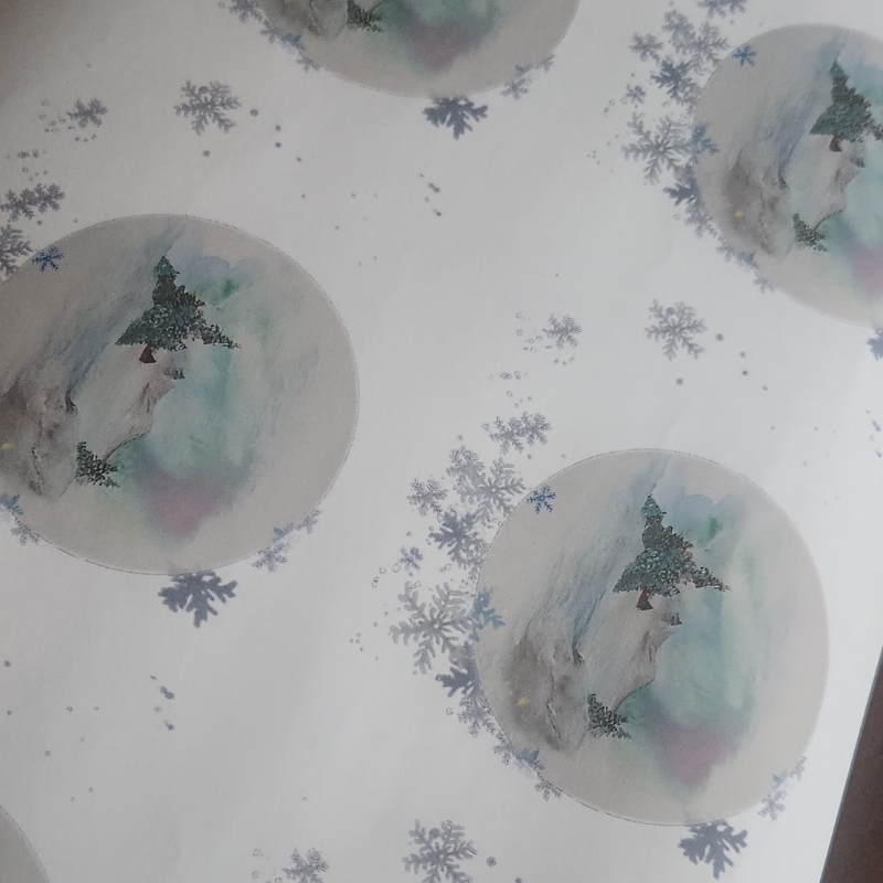 Holiday Wishes! Gift Wrap Sheets, Pack of 3