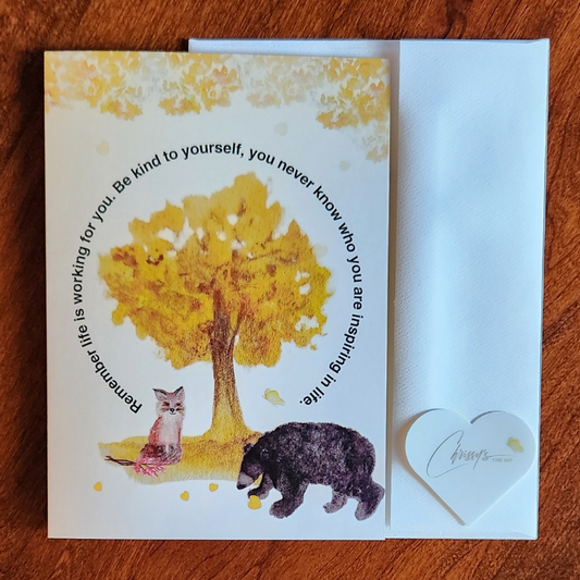 Life Works For You! Encouragement Greeting Card