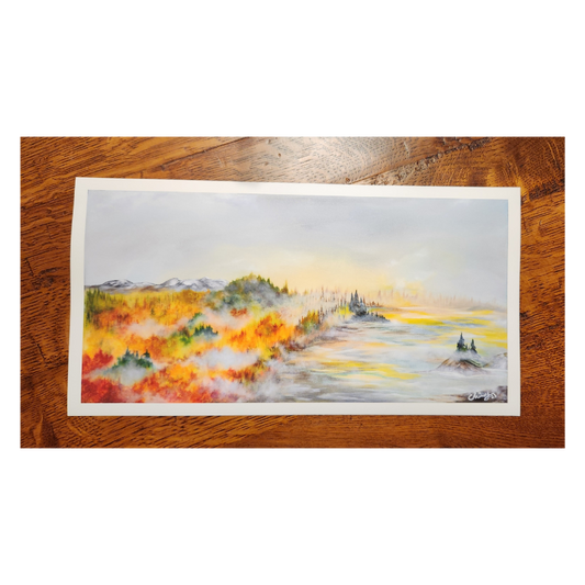 Alaska's Light Amid Fog! Print 8 in x 16 in