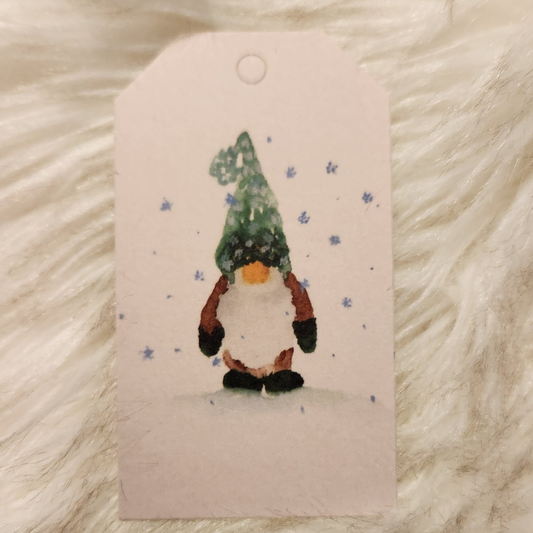 Lil Green Gnome! Holiday Gift Tag Package 3 Count