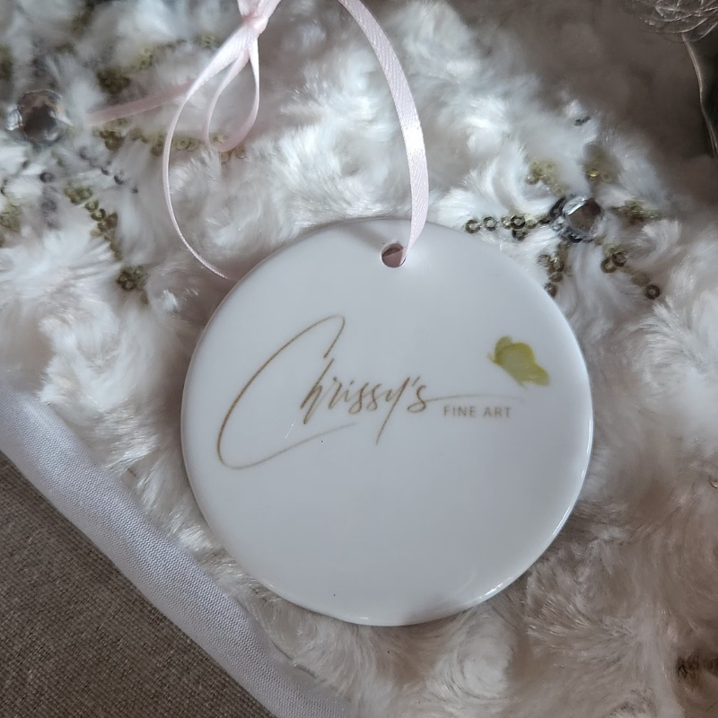 Present! Round Ceramic Ornament