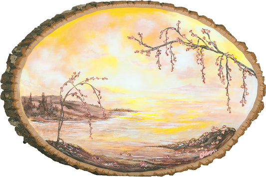 With Grace! Original Acrylic on Bass Wood 8 in x 12 in