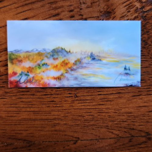 Alaska's Light Amid Fog! 3" x 1.49" Rectangle sticker