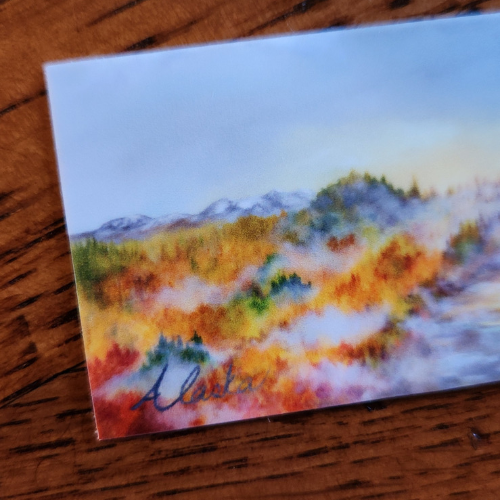 Alaska's Light Amid Fog! 3" x 1.49" Rectangle sticker