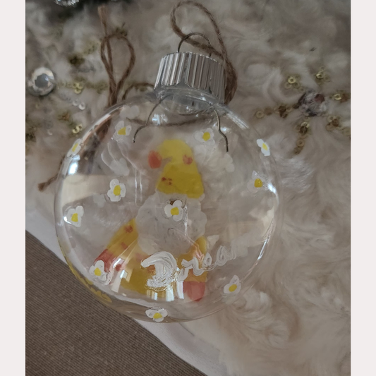 Bunny Slipper Gnome "Dream" Disc Ornament!