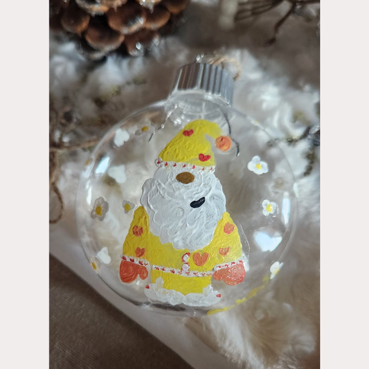 Bunny Slipper Gnome "Dream" Disc Ornament!