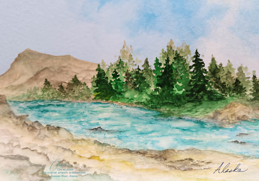 River Time! Alaska's Beauty Greeting Card