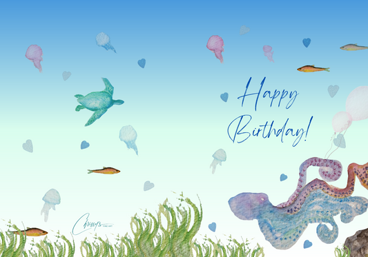 Marine Life Celebration! Birthday Day Greeting Card