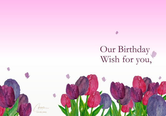 Joyful Tulips! Birthday Greeting Card