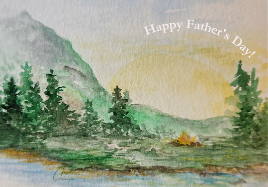 Let's Go Camping! Father's Day Greeting Card!