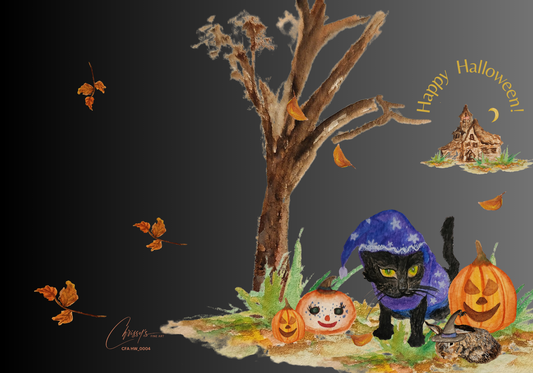 Trick-or-Treating with Friends! Halloween Greeting Card
