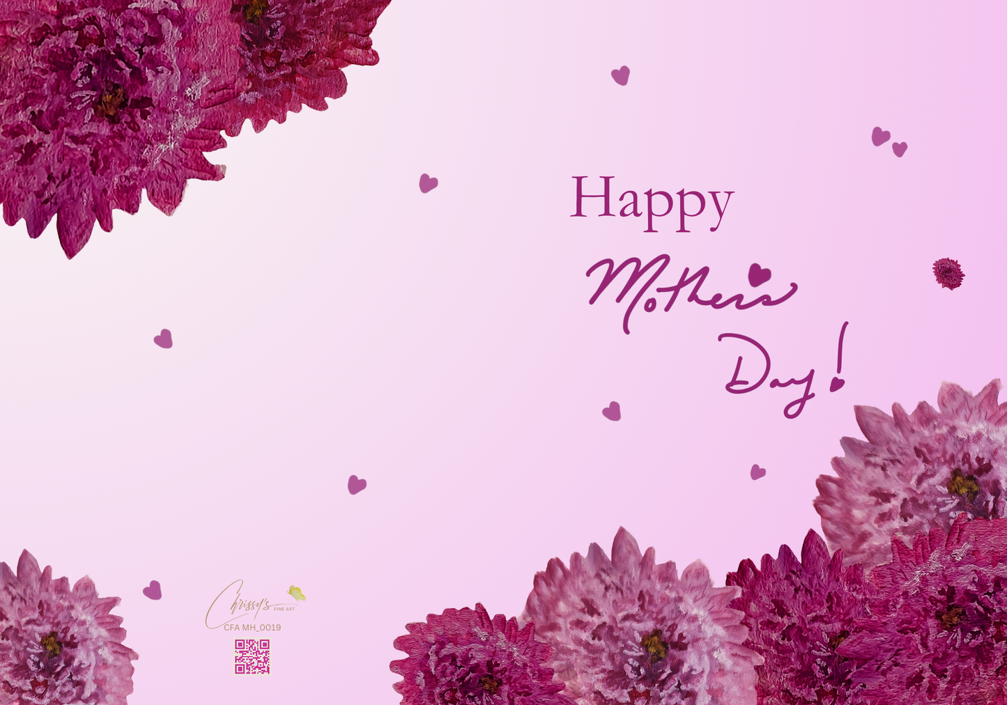 Vibrant Chrysanthemums! Mother's Day Greeting Card