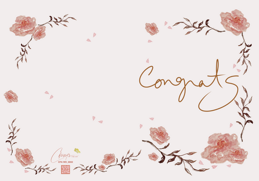 Delicate Florals! Wedding Greeting Card