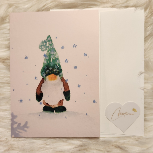 Winter Gnome! Holiday Greeting Card