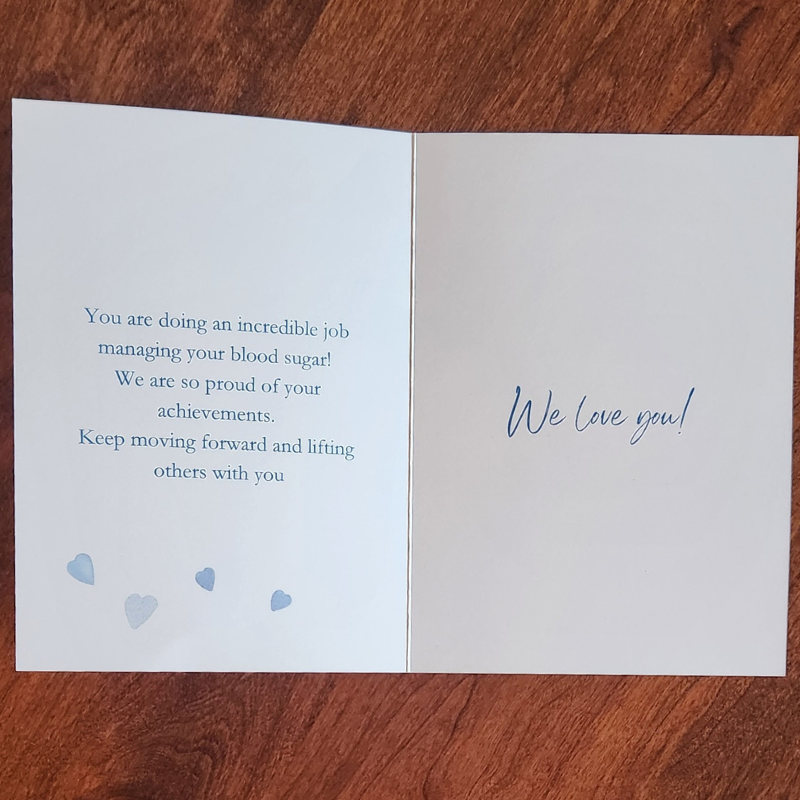 Supportive Hearts! Type 1 Diabetes Greeting Card