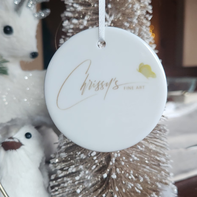 Dream! Round Ceramic Ornament