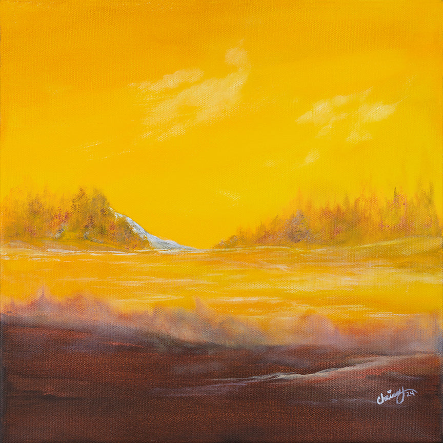 Evening Glow! Original Acrylic Painting 12 in x 12 in