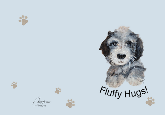 Fluffy Hugs! Encouragement Greeting Card