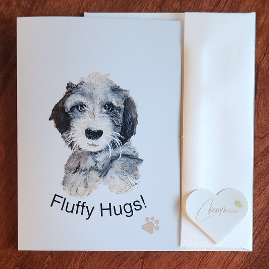 Fluffy Hugs! Encouragement Greeting Card