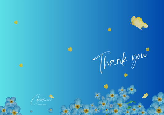 Forget-me-not! Thank You Greeting Card