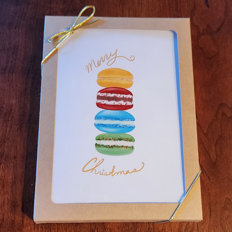 Holiday Macaroons! Boxed Greeting Cards 5 - Count