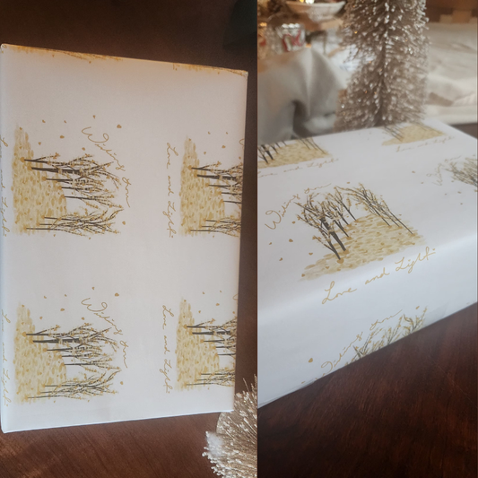 Love and Light! Gift Wrap Sheets, Pack of 3