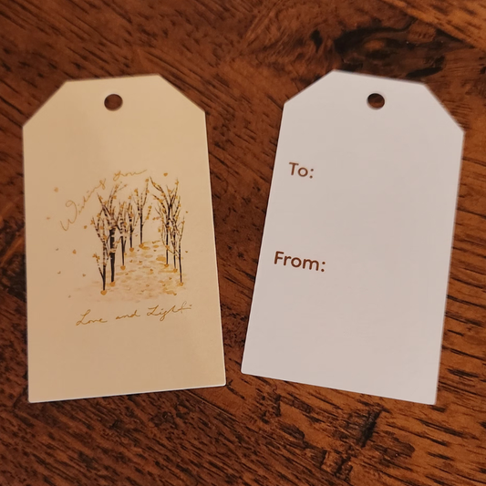 Love and Light! Holiday Gift Tag Package 3 Count