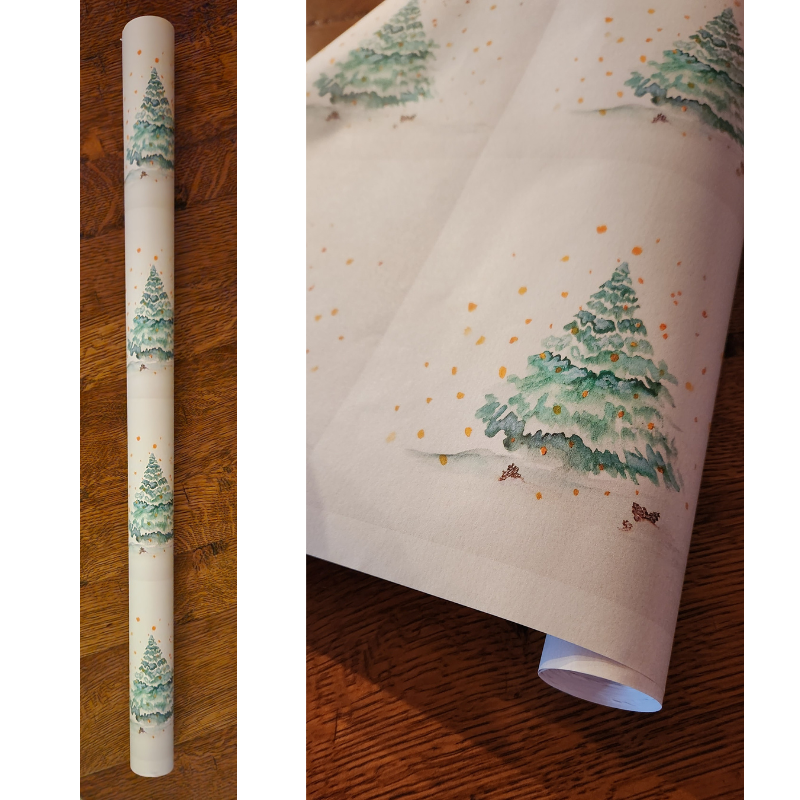 Winter Snow Spruce! Holiday Gift Wrap