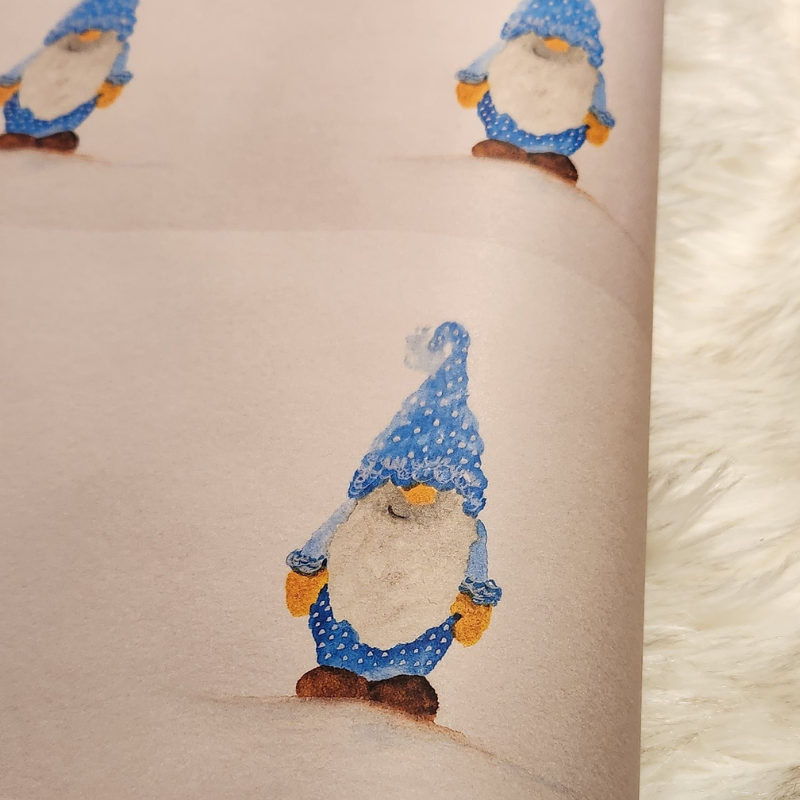 Winter Blue Gnome! Gift Wrap