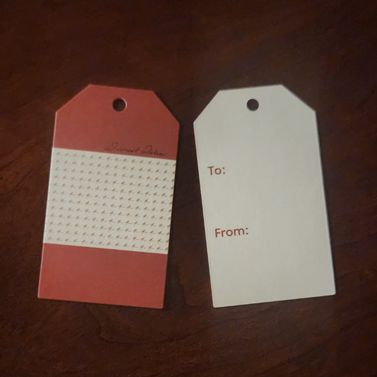 Red Christmas Bows! Holiday Gift Tag Package 3 Count