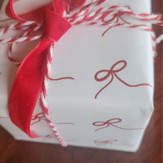 Red Ribbons! Gift Wrap Sheets, Pack of 3