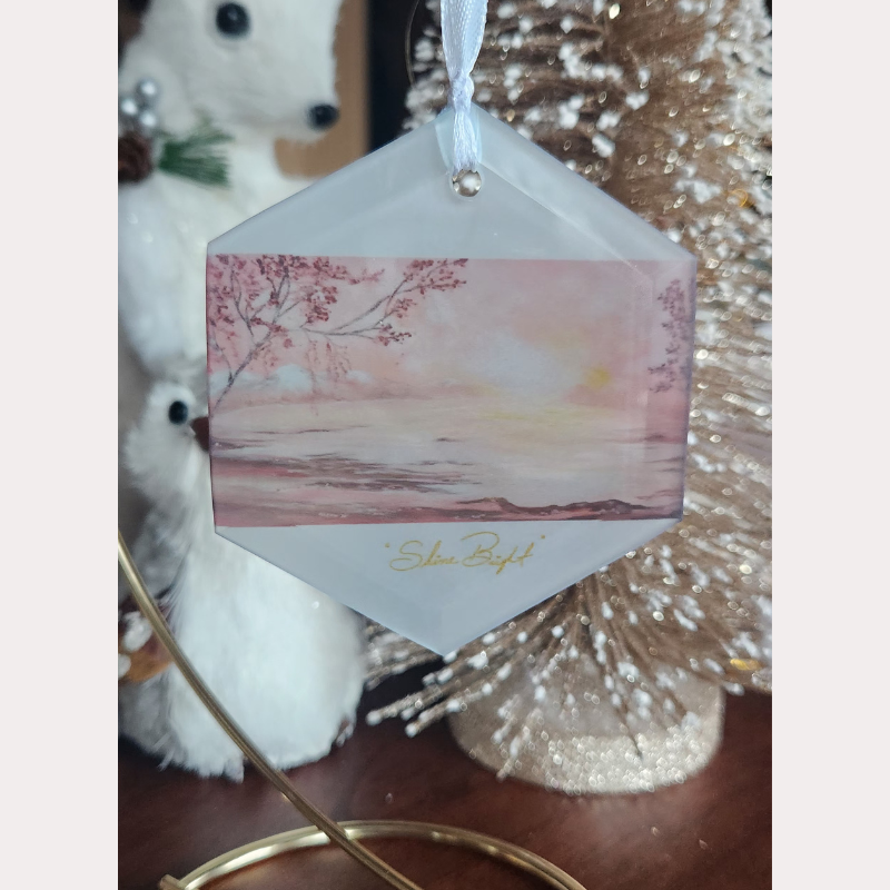 Shine Bright! Hexagon Glass Ornament