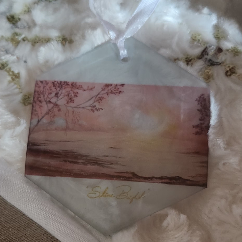 Shine Bright! Hexagon Glass Ornament