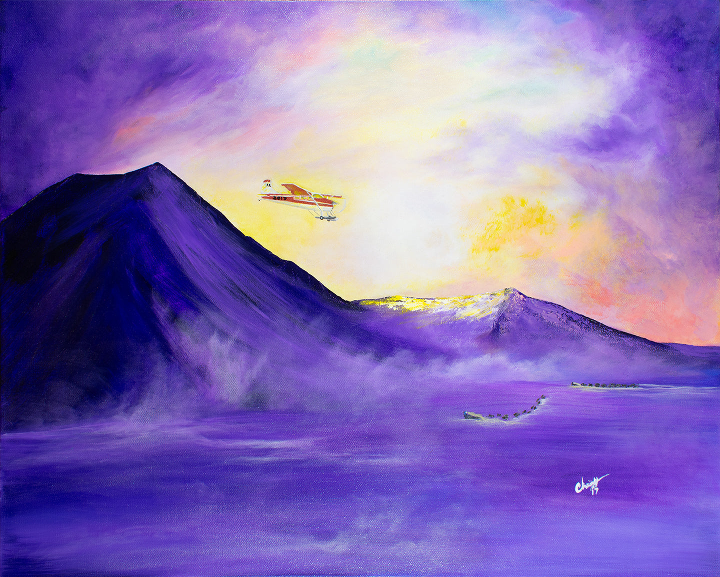 The Abundance in a Sunrise! Original Acrylic Painting 24 in x 30 in