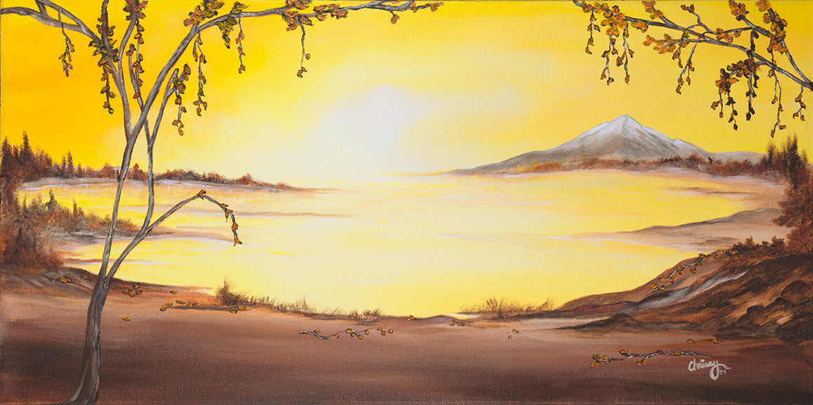 Warmth of Autumn! Original Acrylic Painting 12 in x 24 in