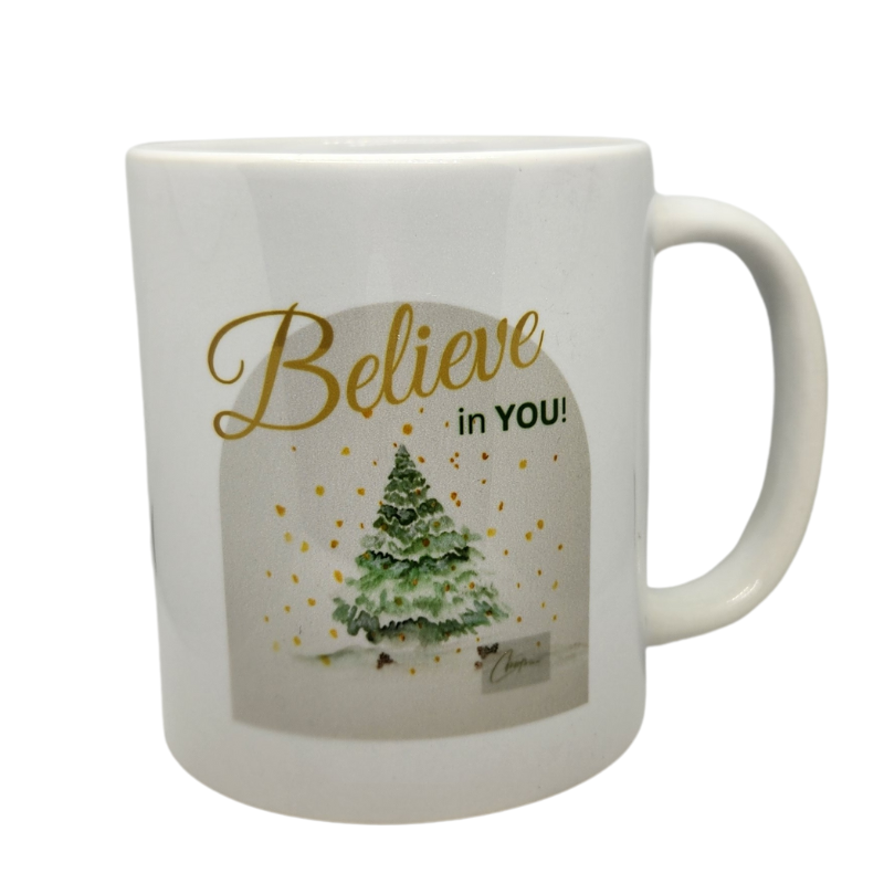 Winter Gnome Gratitude/Believe in YOU! Double Sided Mug