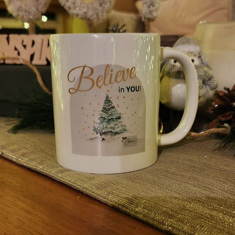 Winter Gnome Gratitude/Believe in YOU! Double Sided Mug