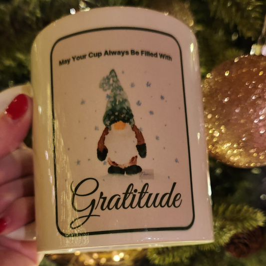 Winter Gnome Gratitude/Believe in YOU! Double Sided Mug