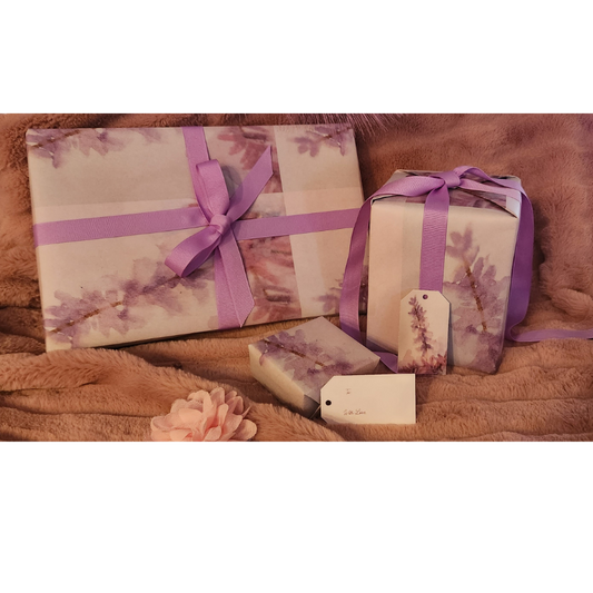 Alaskan Fireweed Wrapping Paper and Gift Tag Set