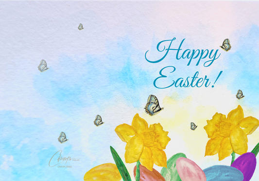 Butterfly Flutter Easter Greeting Card